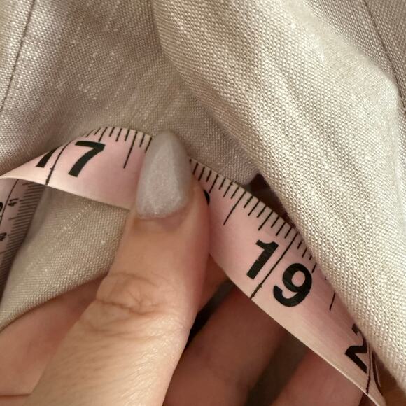 THEORY | Piazza Tan Linen Blend Double Breasted Blazer | Size 2 Summer Blazer - Picture 8 of 9